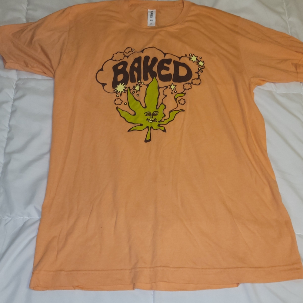 Tultex Orange Tee with Fun Graphic